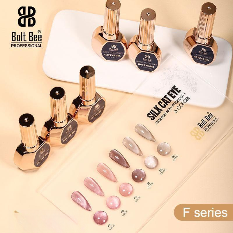 Bolt Bee Silk Cat Eye Gel Polish Set (F Series) | 6 Magnetic Colors