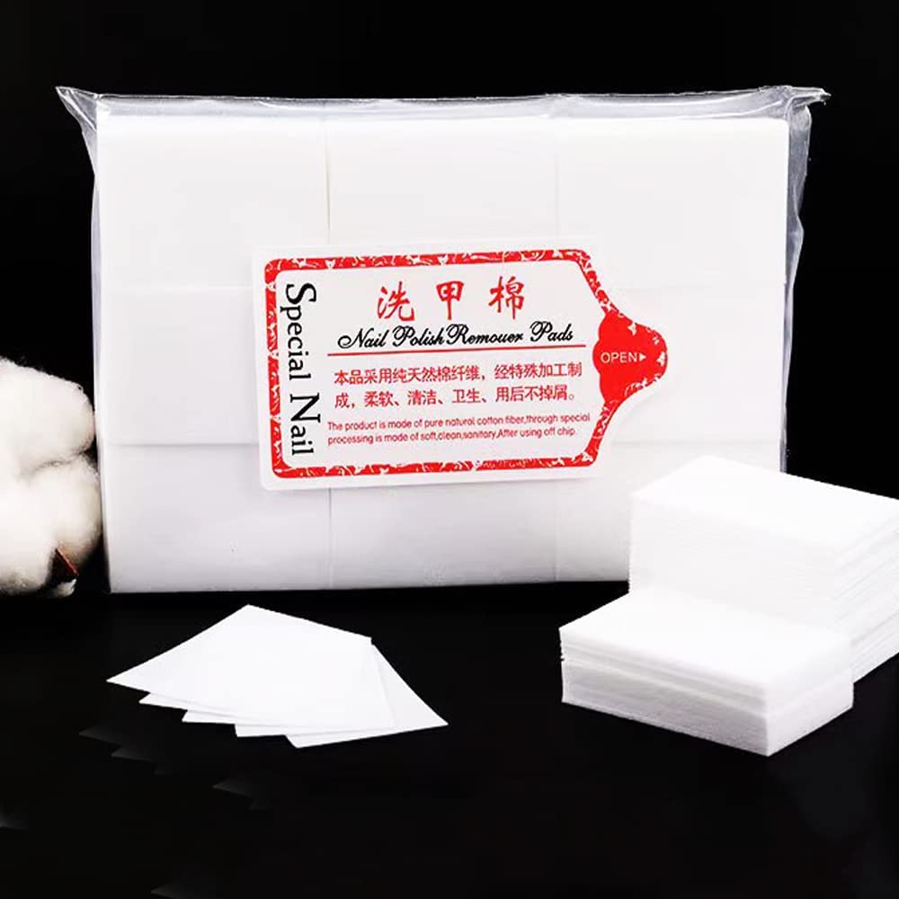 GV186 Nail Cotton Pads 600 Pcs - Lint Free Gel Nails Polish Removers Cotton Pad Eyelash Extension Glue Cleaning Wipes, Nails Wipes Nails Art Gel Polish Remover Cotton Pads