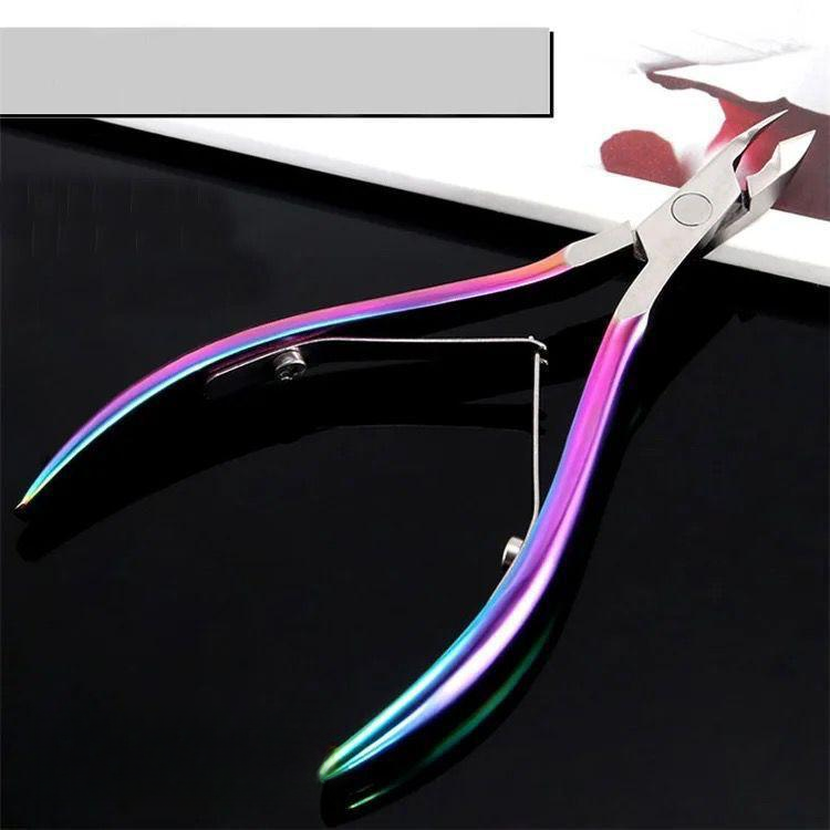Iridescent Rainbow Cuticle Nippers | Professional Stainless Steel Tool