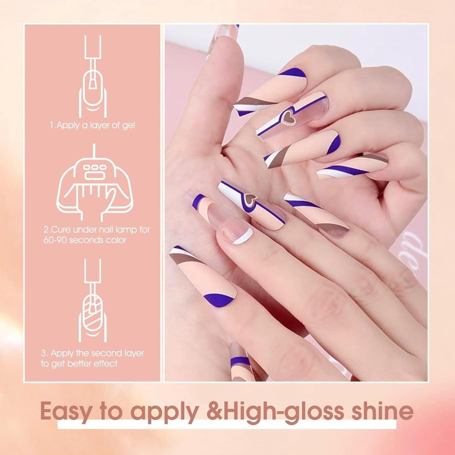 NP260 THR3E STROKES Gel Nail Polish Set - 12 Pcs 7.5ml Nude Light Pink All Seasons Skin Tones Neutral Pink Brown Gel Polish Kit, Soak Off UV LED Gel Polish Set Nail Art Salon Manicure DIY Gifts (V SERIES)