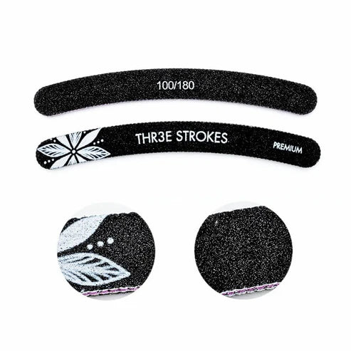 100/180 Grit Banana Nail Files | 10 Pack Professional Emery