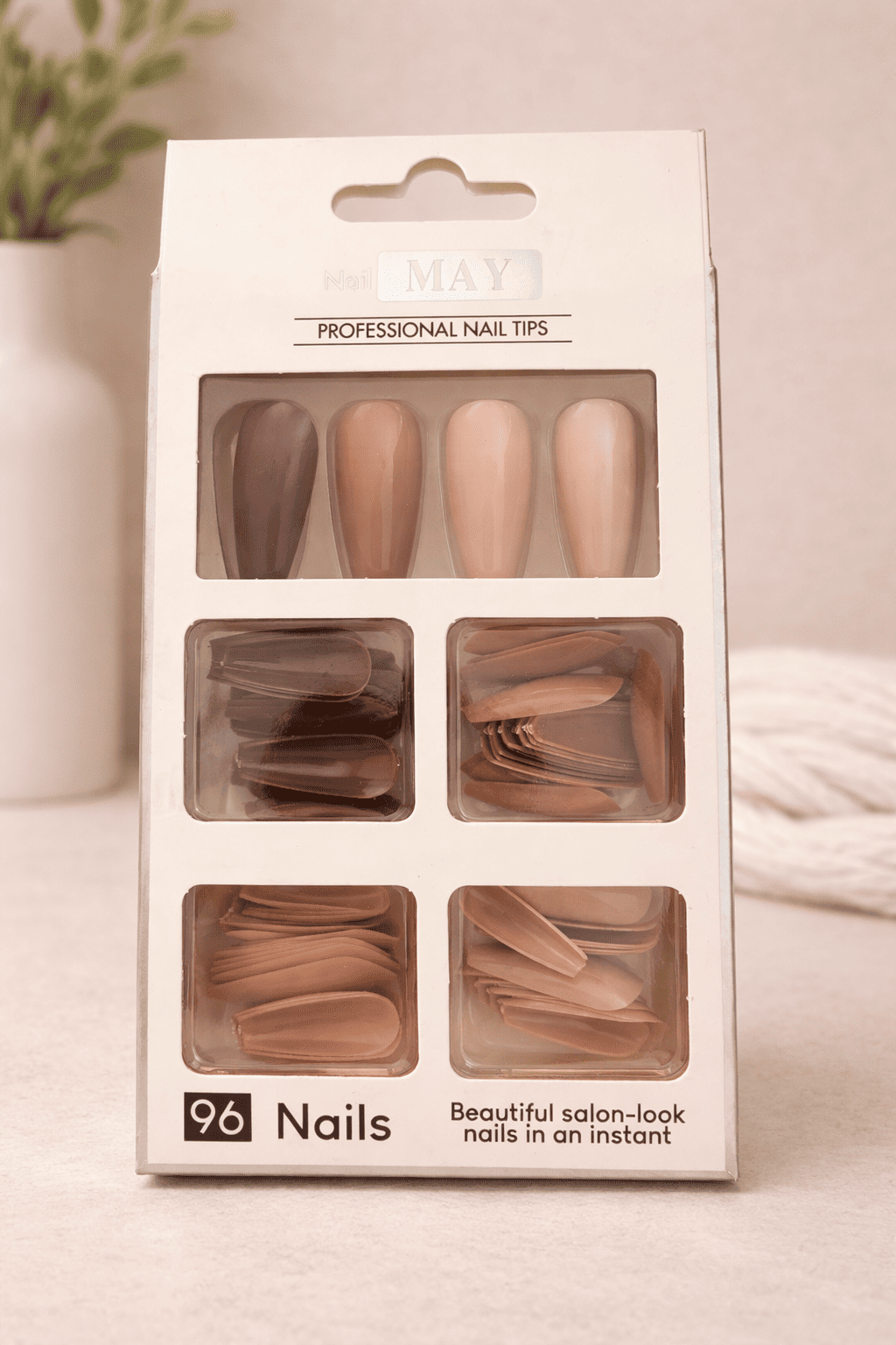 GV1006 96 PCS Full Cover Artificial Nail Tips – False Nails for Nail Extensions