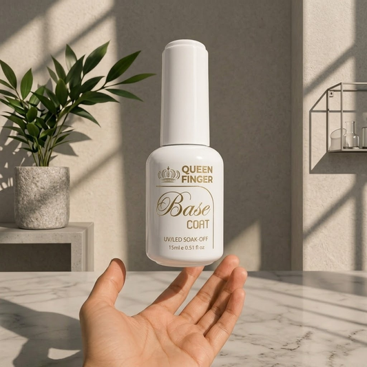 GV1165 QUEEN FINGER Base Coat UV/LED Soak-Off Gel Polish, 15ml / 0.51 fl. oz - Professional Protective Foundation & Adhesion Layer for Acrylic, Gel Nails & DIY Manicure