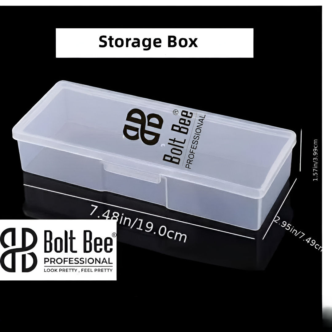NP191 Bolt Bee Professional Nail Art Storage Box (7.48in) - Clear Multi-Purpose Organizer