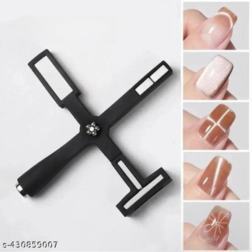 Dual-Head Cat Eye Magnet Tool | X-Shaped Magnet for 3D Nail Effects