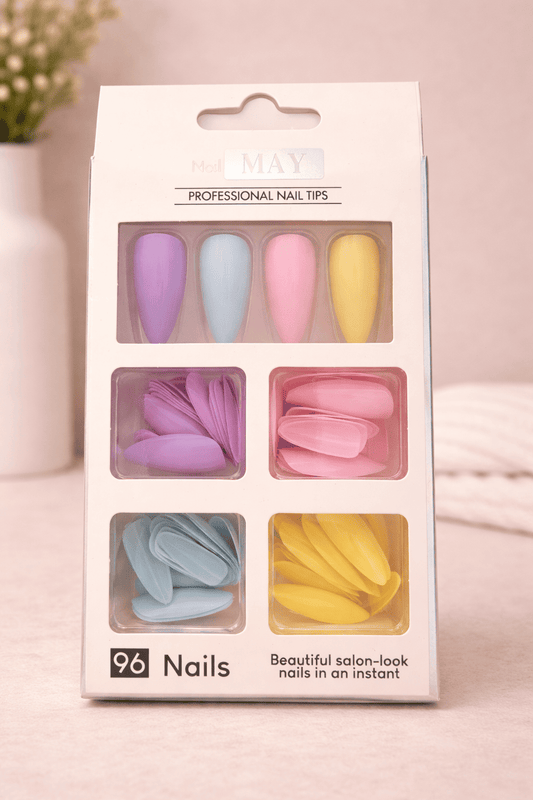 GV1009 96 PCS Full Cover Artificial Nail Tips – False Nails for Nail Extensions