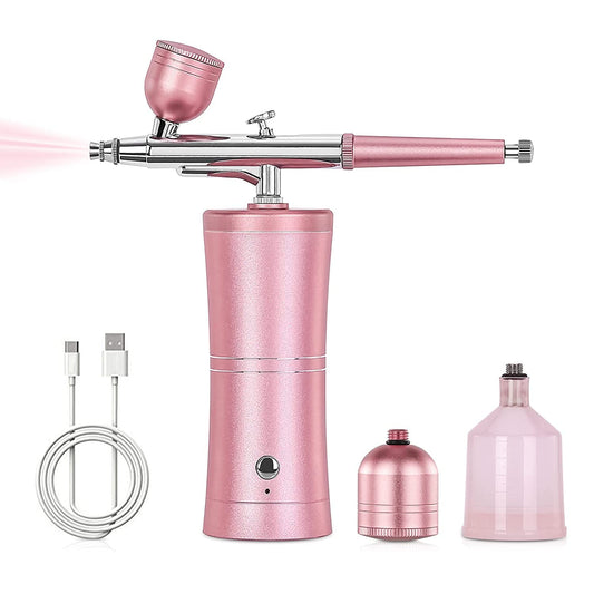 GV848 Rechargeable Airbrush Kit with Compressor – assorted colors Portable Cordless Airbrush Gun for Makeup, Nail Art, Cake Decorating, Crafts & DIY