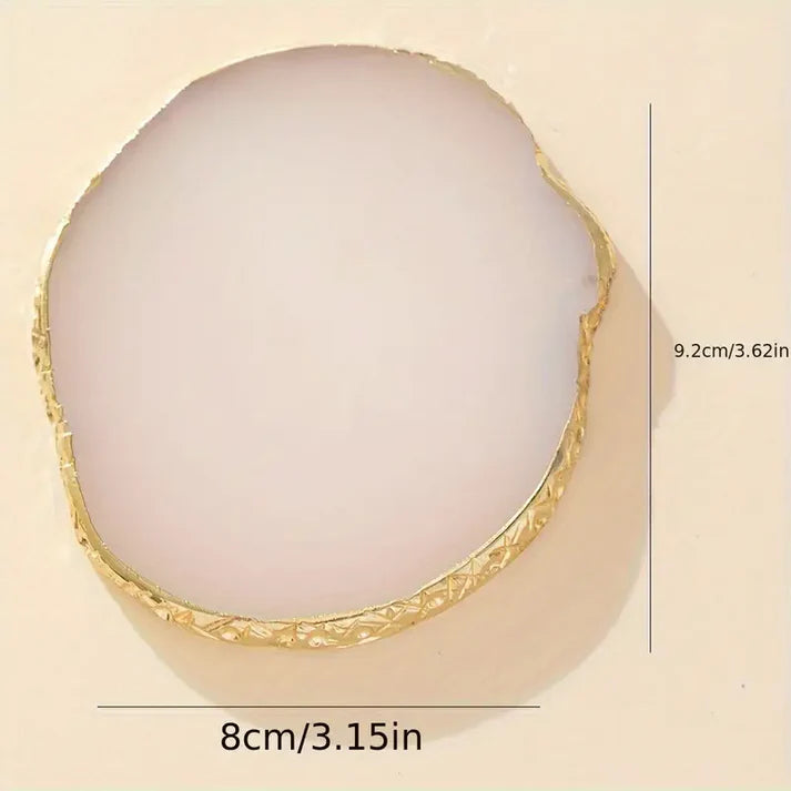 Resin Agate Nail Art Palette – Low-Allergy Mixing Tray Assorted Colors