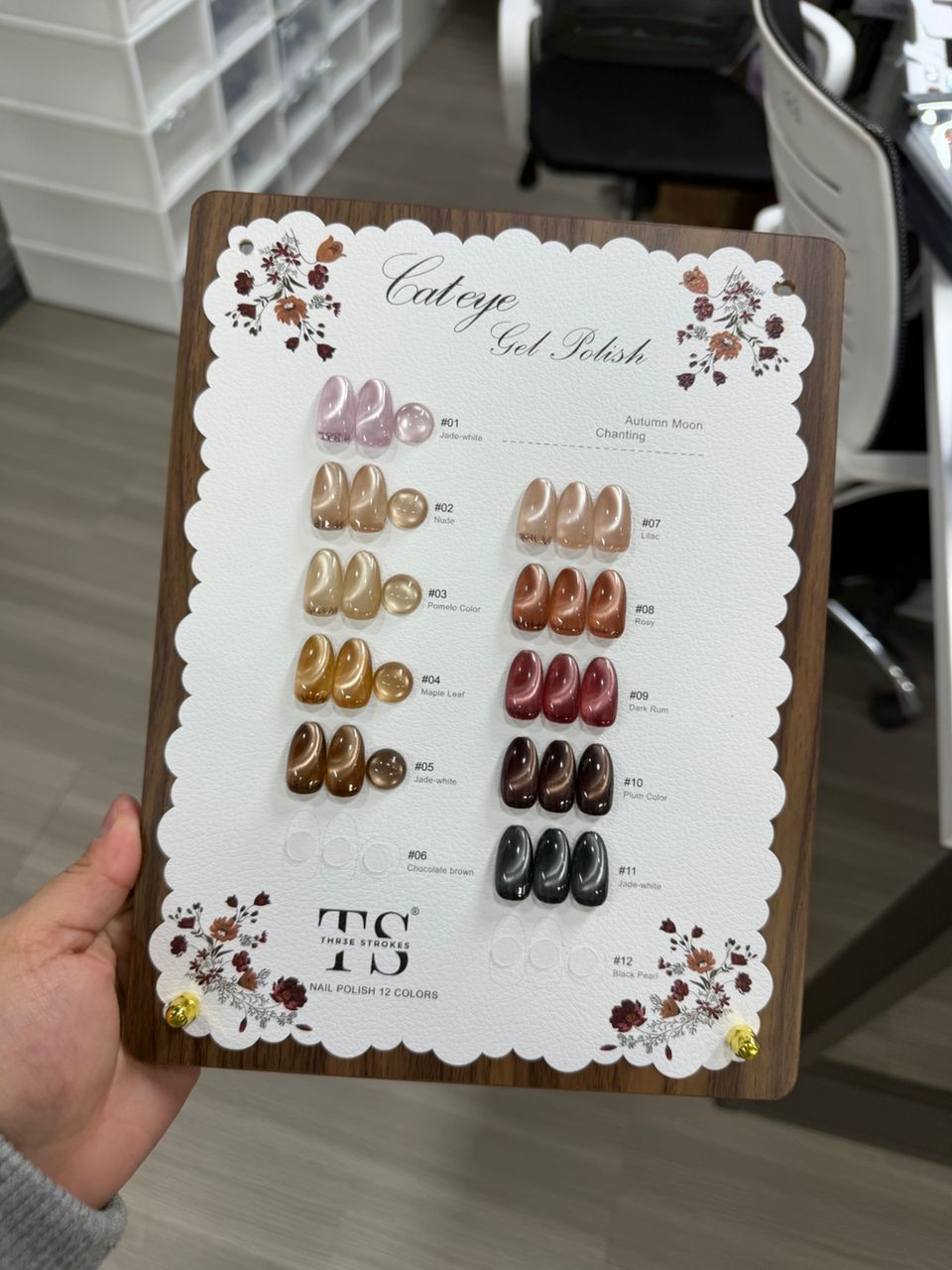 GV1019 THR3E STROKES Autumn Moon Chanting Cat Eye Gel Polish Set (10 Colors, 15ml) – Premium Magnetic UV/LED Nail Art Kit