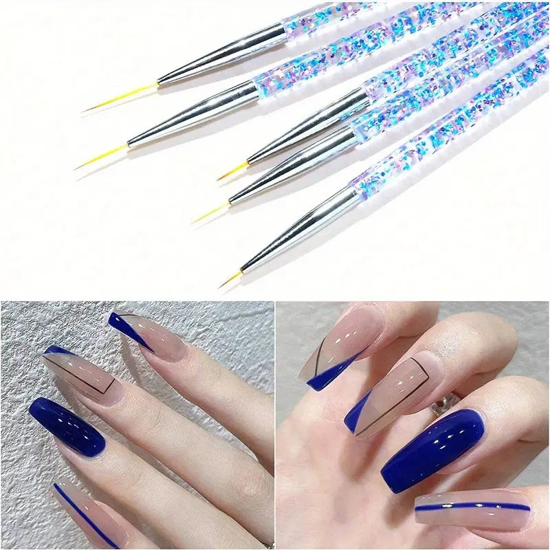 GV750 15pcs Professional Nail Art Brush Set – Gel Polish, Dotting, Sculpting, Flower & Silicone Brushes for DIY Manicure and Nail Design