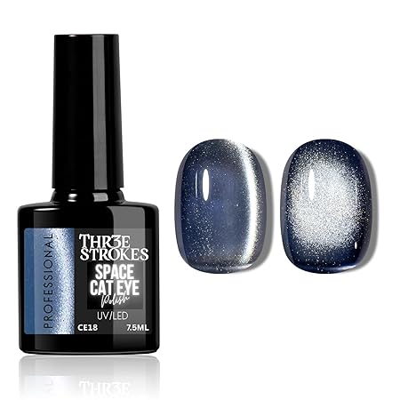 GV817 THR3E STROKES 9D Glitter Cat Eye Gel Magnetic Nail Polish Art Manicure DIY at Home Soak Off UV Gel 7.5ML