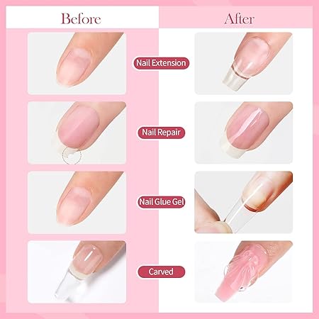 GV395 THR3E STROKES Solid Builder Nail Extension UV Hard Gel for Acrylic Nails & Sculptures - 15ML (NUDE PINK) - UV/LED Lamp Required