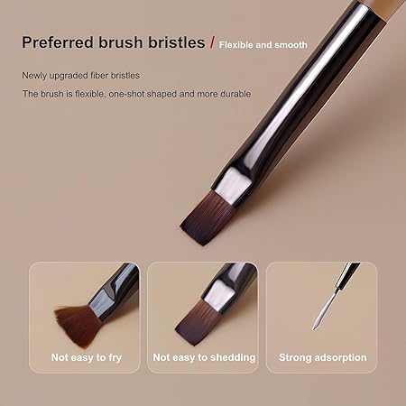 GV498 INOG 9Pcs Nail Art Brushes,Nail Art Tool Set, Nail Dotting Tools, Nail Art Design Brushes for Gel Polish, Nail Polish Brushes&Clean Up Brushes, 3D Nail Art Decorations Brush for DIY Manicure