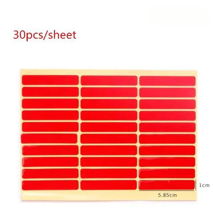 30 Pcs Rectangular Nail Art Decals & Stencil Guides for Detailing