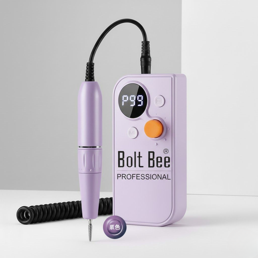 NP175 Bolt Bee Professional UV-101 Portable Electric Nail Drill Machine Set - Rechargeable Manicure & Pedicure File