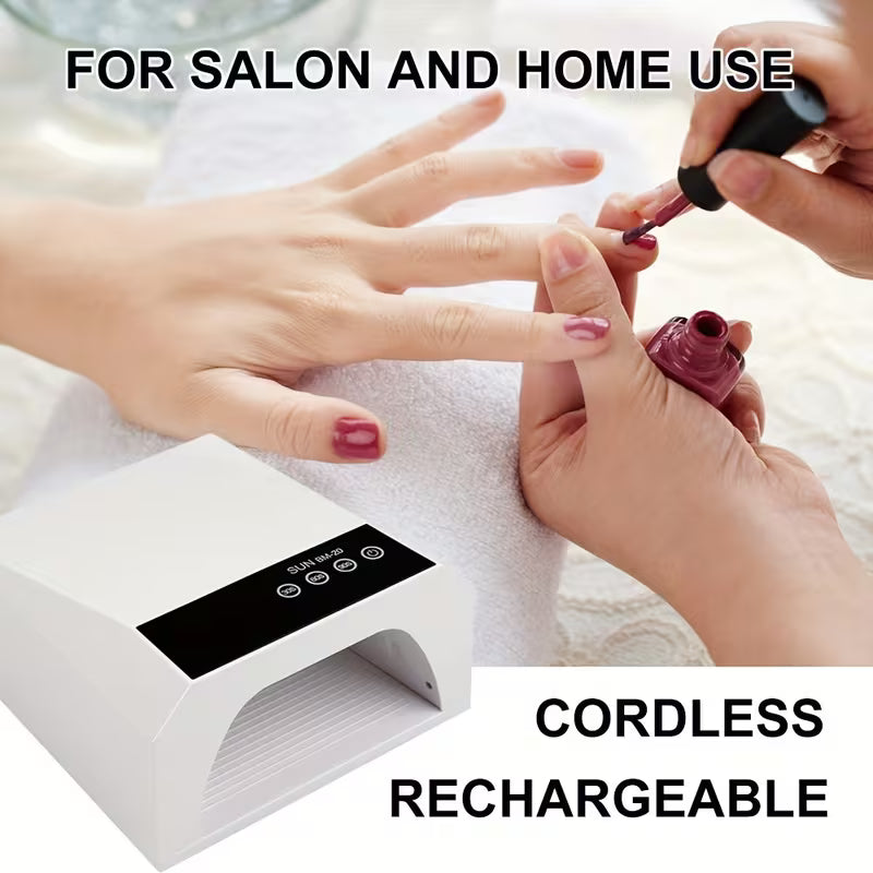 GV1131 SUN BM-20 42 LED UV Nail Lamp, Rechargeable Professional Nail Dryer with 30s/60s/90s Timer, Touch Control, Infrared Sensor & Removable Base for Gel Polish