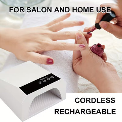 GV1131 SUN BM-20 42 LED UV Nail Lamp, Rechargeable Professional Nail Dryer with 30s/60s/90s Timer, Touch Control, Infrared Sensor & Removable Base for Gel Polish