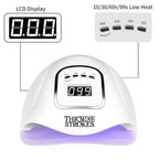 GV1229 THR3E STROKES X5 Professional Gel Polish UV/LED Nail Dryer Lamp - Smart Auto-Sensor Curing Light with Digital LCD Display, 4 Preset Timers & Anti-Glare Eye Protection for Salon Manicures & Pedicures