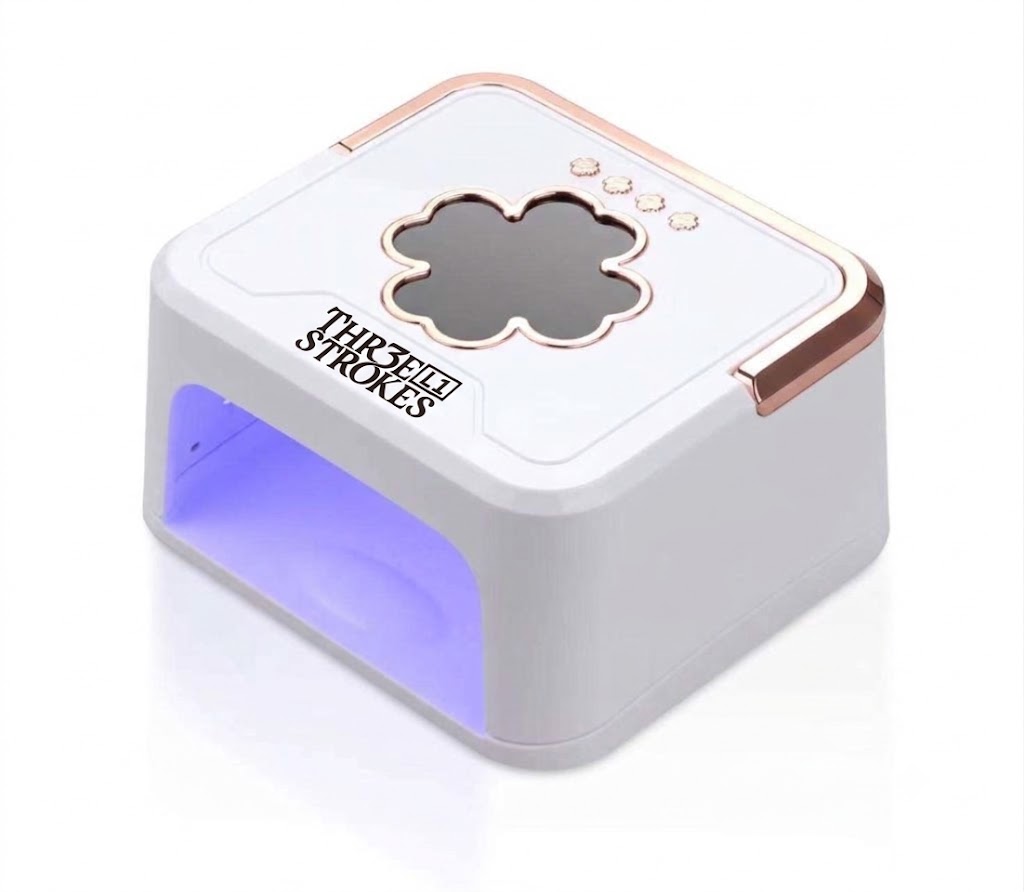 GV1231 2-in-1 LED/UV Professional Nail Lamp (THR3E L1 STROKES - 228W) - High-Power 45-LED Gel Curing Light with Digital LCD Touch Display, Smart Hands Sensor & Low Heat Painless Curing Mode