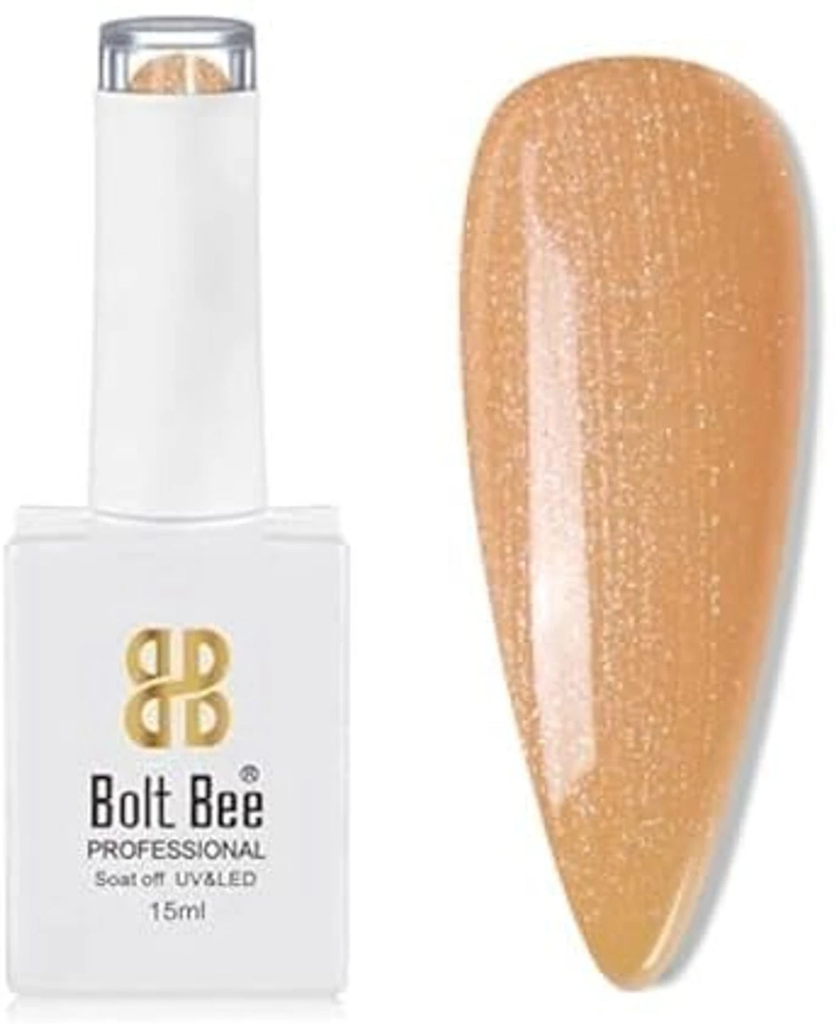 NP342 Bolt Bee Professional Glitter Gel Nail Polish (15ml / 0.5 fl oz, Shade 70) - High-Shine Soak-Off UV/LED Gel Polish for Starter Kits, Salon & DIY Home Manicures
