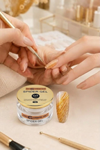 NP349 Pro Colorbae Art Spider Gel (10g, Shade 04 Gold) - Professional Strong Elastic Drawing Gel for Metallic Line Art & Geometric Nail Designs