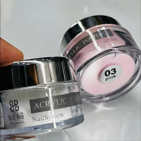 NP183 Bolt Bee Professional Acrylic Powder for Nail System - Fine Pink and Clear Sculpting Powder