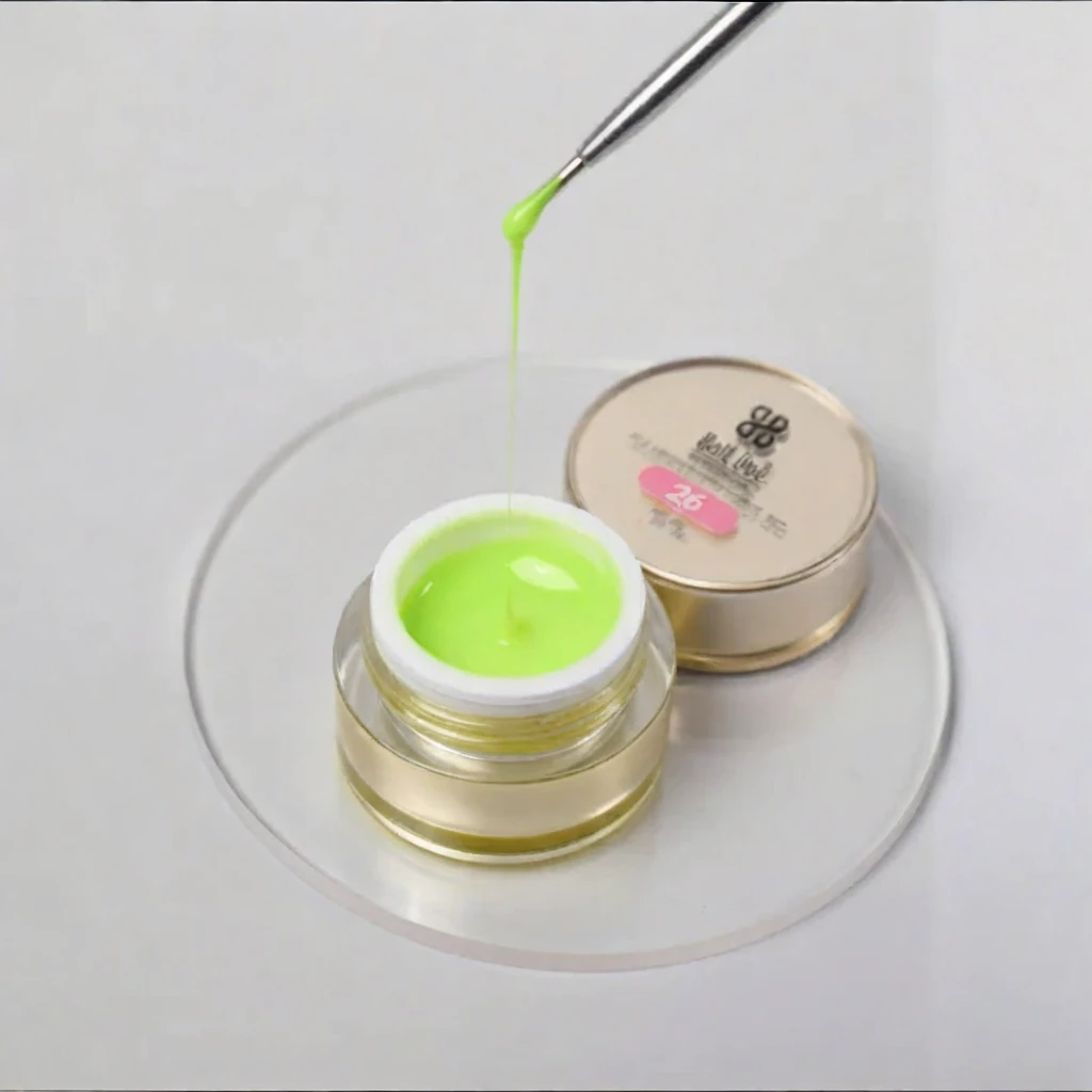 NP152 Bolt Bee Professional Fluorescent Spider Gel Set (6 Colors) - Glow-in-the-Dark Elastic Drawing Gel