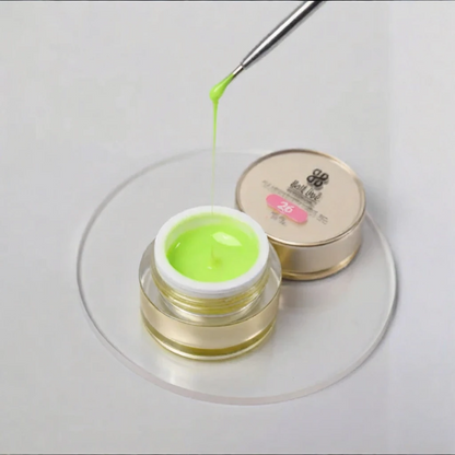 NP152 Bolt Bee Professional Fluorescent Spider Gel Set (6 Colors) - Glow-in-the-Dark Elastic Drawing Gel