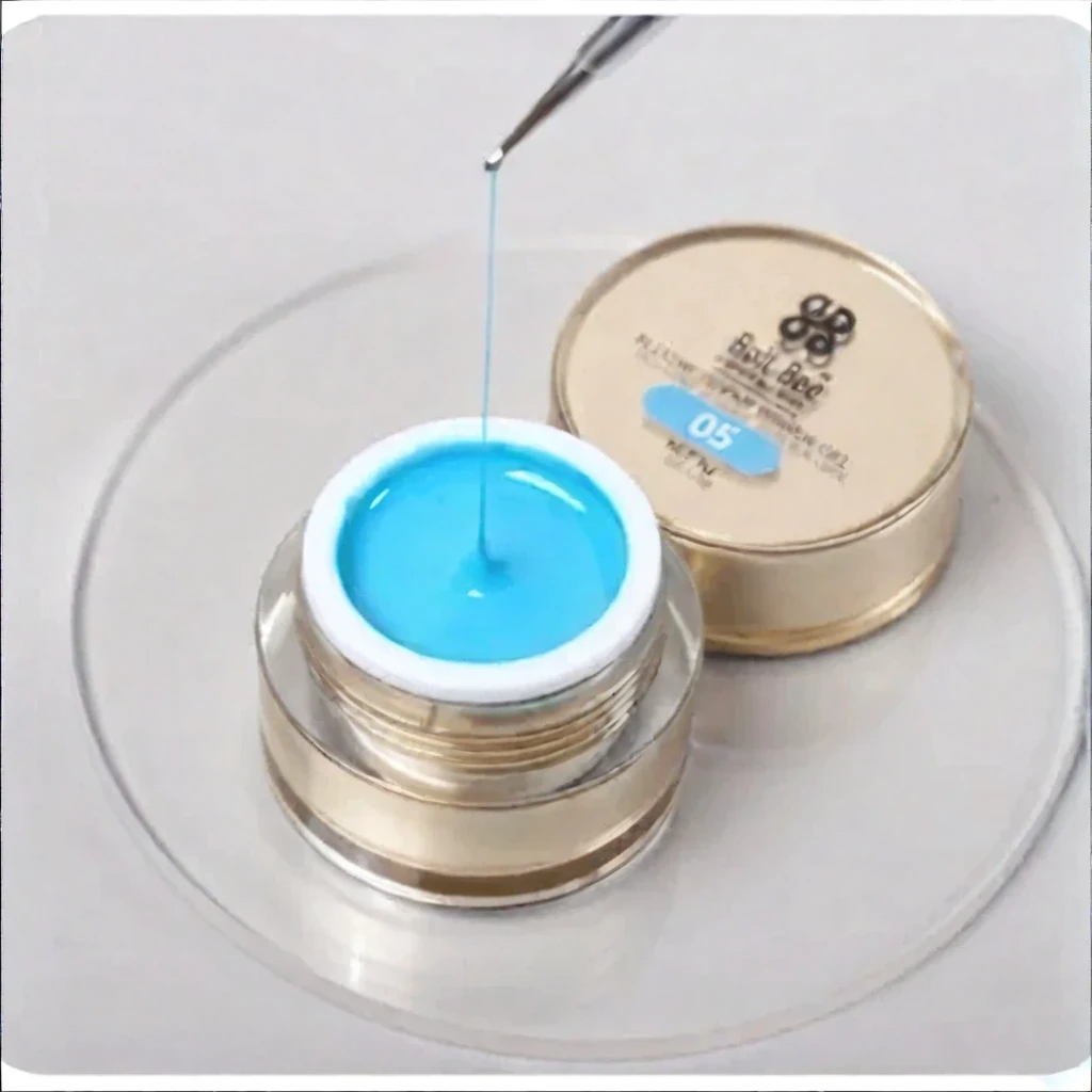 NP152 Bolt Bee Professional Fluorescent Spider Gel Set (6 Colors) - Glow-in-the-Dark Elastic Drawing Gel