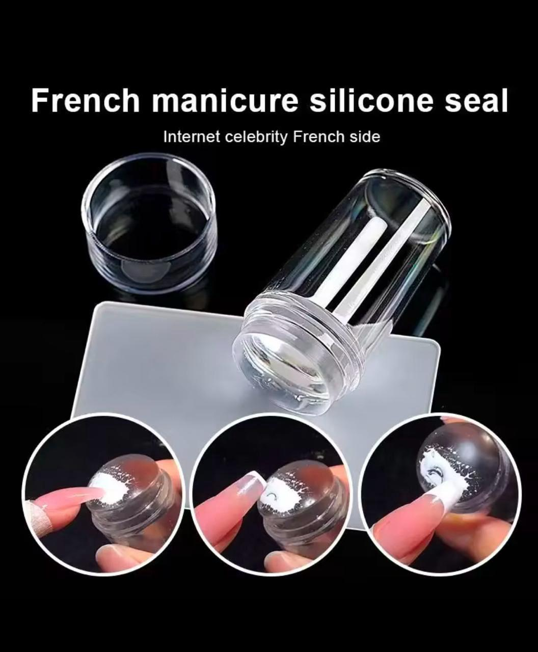 French Manicure Silicone Stamper | Easy Dip Tool for Perfect Smile Lines