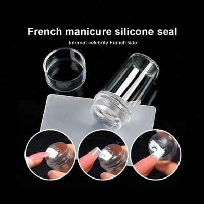 NP143 French Manicure Silicone Seal Stamper - Easy Dip Tool for Flawless Smile Lines