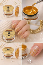 NP349 Pro Colorbae Art Spider Gel (10g, Shade 04 Gold) - Professional Strong Elastic Drawing Gel for Metallic Line Art & Geometric Nail Designs
