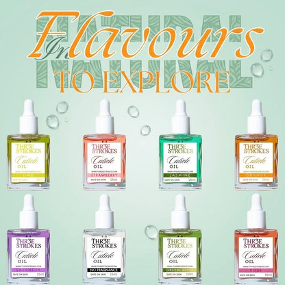 GV1188 THR3E STROKES Lime Revitalizing Cuticle Oil - Hydrating Oil For Repaired Cuticles Overnight - Remedy For Damaged Skin And Thin Nails - Paraben/Cruelty-Free Formula 15ML (LIME)