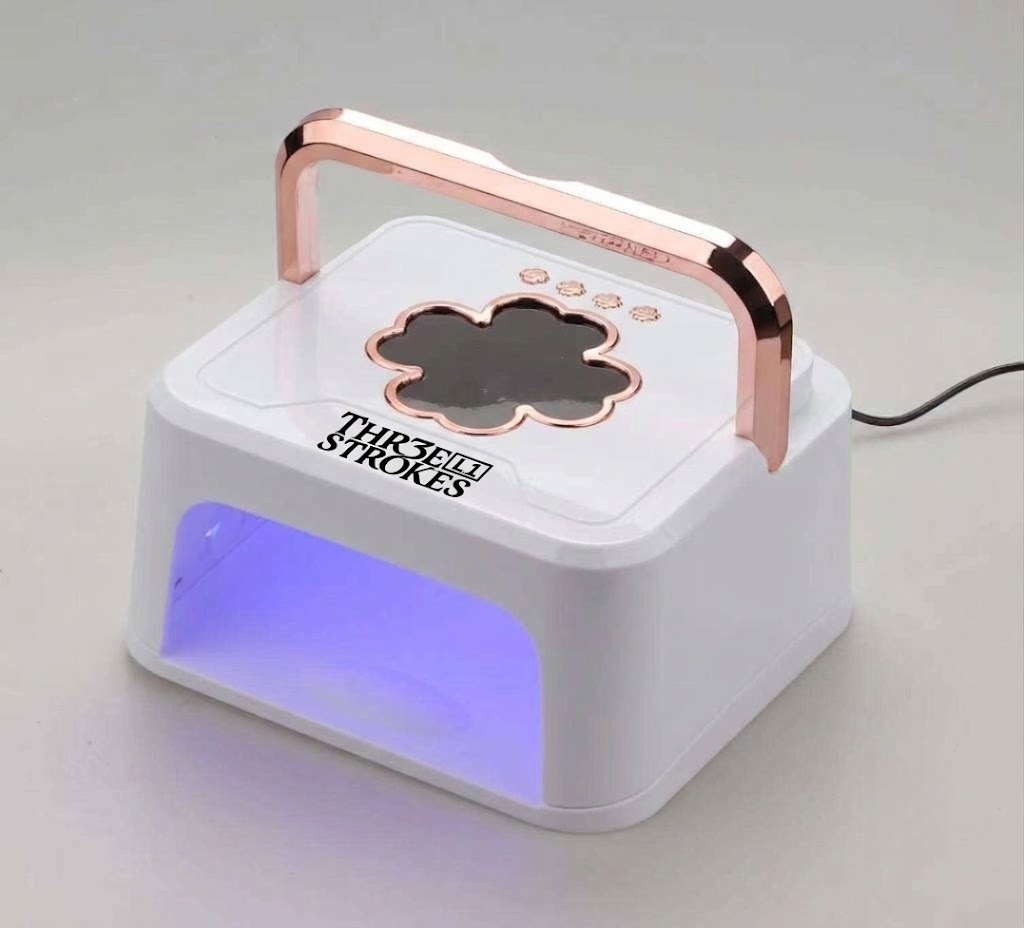 GV1231 2-in-1 LED/UV Professional Nail Lamp (THR3E L1 STROKES - 228W) - High-Power 45-LED Gel Curing Light with Digital LCD Touch Display, Smart Hands Sensor & Low Heat Painless Curing Mode