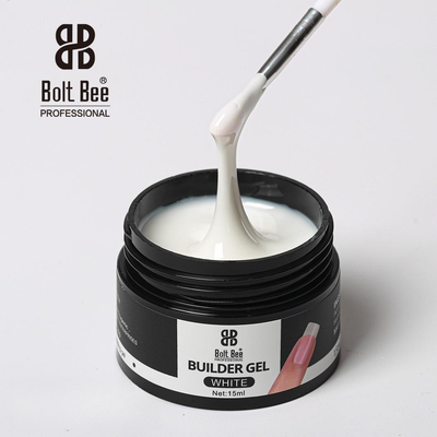 NP171 Bolt Bee Professional White Builder Gel - Sculpting & Extension Hard Gel - UV/LED Cure Formula - 15ml
