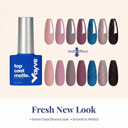 GV978 Vayve 3-in-1 Nail Essential Set – Base Coat + Matte & Shiny Top Coat Combo
