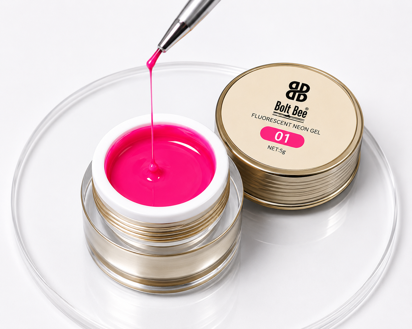 GV1187 Bolt Bee Professional Fluorescent Spider Gel Set (6 Pots x 6g)