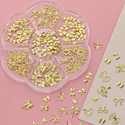 Luxury 3D Bowknot & Heart Nail Art Charms – Celebrity Trendy