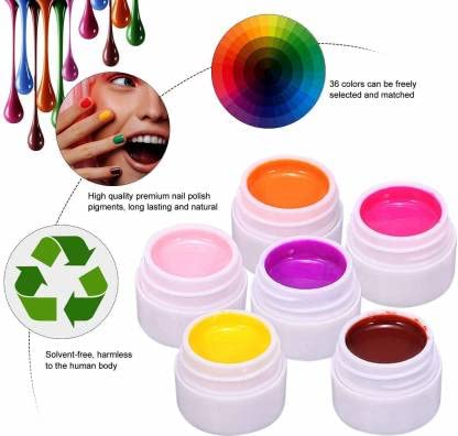 NP31 THR3E STROKES GDCOCO 36 Colors 5ml UV Gel Kit - Soak Off LED Nail Art Pure Color Gel Paint - UV Gel Polish