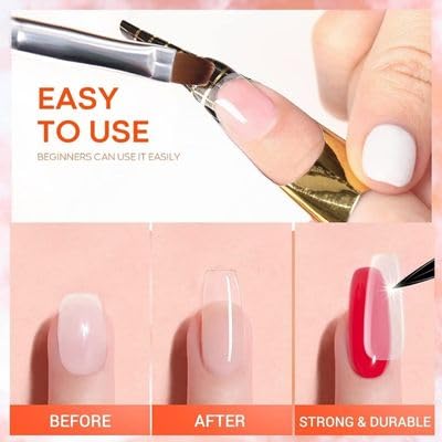 NP300 THR3E STROKES Builder Gel for Nails – 15ml | Clear, White, Pink, Nude | Professional Hard Gel for Nail Extensions, Overlays & Sculpting | Salon-Quality UV/LED GelNail Builder