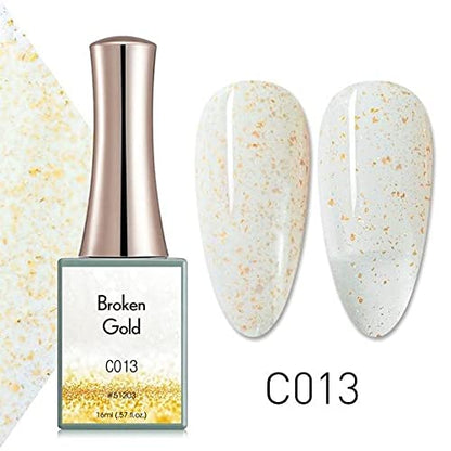 NP68 THR3E STROKES SET OF 6. CANNI 16ml Broken Gold Series Nail Gel Polish: C013-C018
