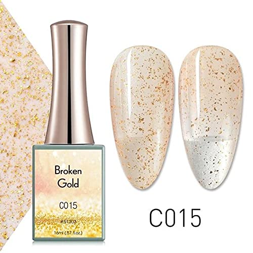 NP68 THR3E STROKES SET OF 6. CANNI 16ml Broken Gold Series Nail Gel Polish: C013-C018