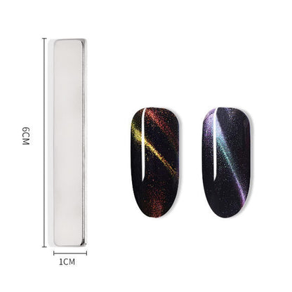 GV119 THR3E STROKES 12pcs Nail Magnet Tool Set Cat Eye Magnet for Nails Gradient Nail Design Magnetic Gel Nail Polish Pen Double Ended Magnet Sticks Nail Art Tools for DIY Salon (SET OF 12)