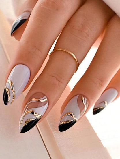 GV26 THR3E STROKES Soft Gel Nail Tips, Full Cover Clear Soft Nail Tips for Artificial False Nails Extension Nail Salons DIY Nail Art with Box, 550PCS (SHORT STILETTO P10)