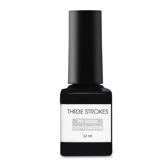 NP304 THR3E STROKES Nail Prep Dehydrator, Bonding Primer for Gel Polish Acrylic Powder, Nails Protein Bond Acid-Free Fast Air-Dry, Base Varnish Manicure Bonder Liquid 12ML