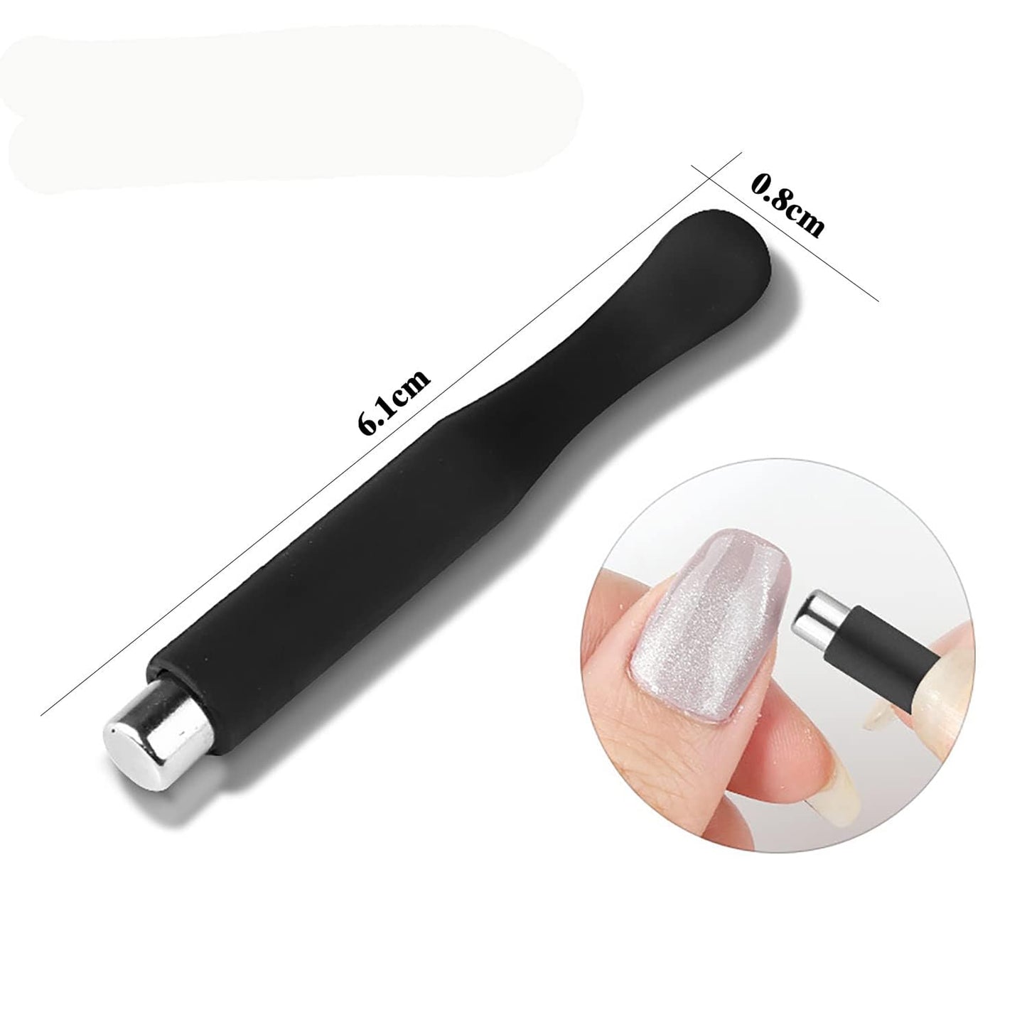 GV61 THR3E STROKES 15Pcs Nail Magnet Set Cat Eye Gel Nail Polish Magnet Wand Magnetic Nail Polish Cat Eye Magnet for Nails Cat Eye Magnets Sticks Nail Design Tools Nail Art Accessories
