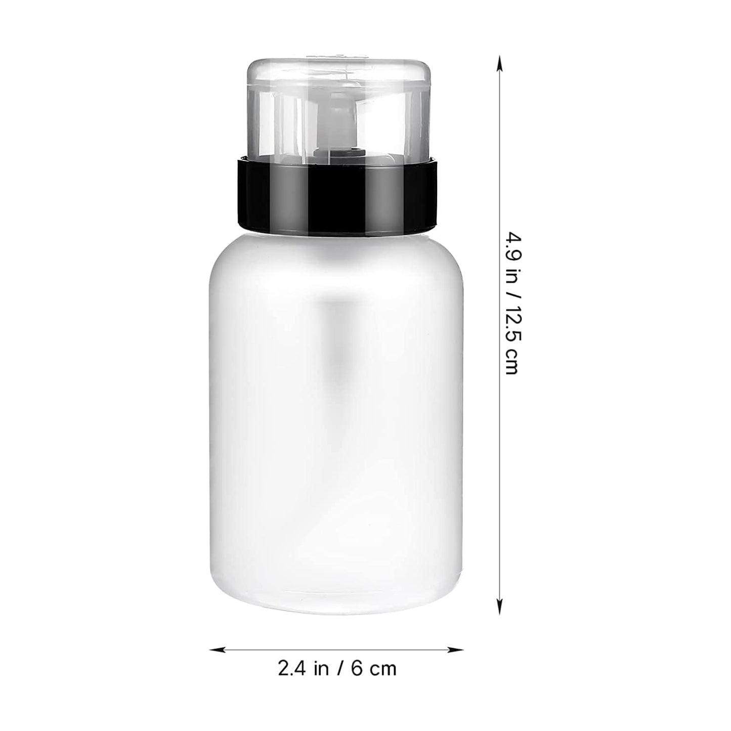 GV20 THR3E STROKES Nail Polish Remover Bottle, Push Down Pump Acetone Dispenser, Empty Makeup Acetone Containers (Pack of 1, Clear) MIX COLOUR MULTICOLOR