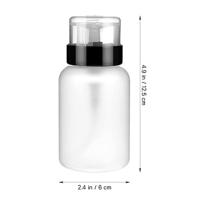GV20 THR3E STROKES Nail Polish Remover Bottle, Push Down Pump Acetone Dispenser, Empty Makeup Acetone Containers (Pack of 1, Clear) MIX COLOUR MULTICOLOR