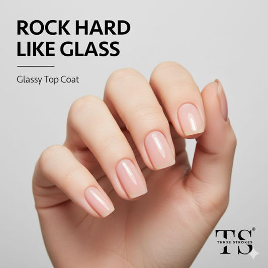 NP64 THR3E STROKES 3 Pcs 15Ml No Wipe Gel Top Coat And Base Coat Set With Cuticle Oil - Soak Off Led Nail Lamp Gel Base Top Coat Finish Nail Art Design For Women(Require uv lamp for drying)