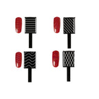 GV119 THR3E STROKES 12pcs Nail Magnet Tool Set Cat Eye Magnet for Nails Gradient Nail Design Magnetic Gel Nail Polish Pen Double Ended Magnet Sticks Nail Art Tools for DIY Salon (SET OF 12)